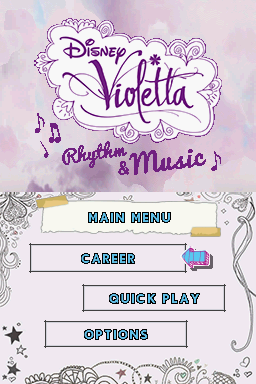 Disney Violetta: Rhythm & Music (Nintendo DS) screenshot: Main Menu