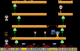 Larrie & the Ardies (Amiga) screenshot: Collecting points