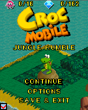 Croc Mobile: Jungle Rumble! (J2ME) screenshot: The Main Menu.