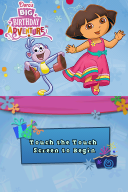 Dora's Big Birthday Adventure (Nintendo DS) screenshot: Title Screen