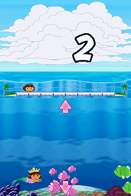 Dora the Explorer: Dora Saves the Mermaids (Nintendo DS) screenshot: Swimming
