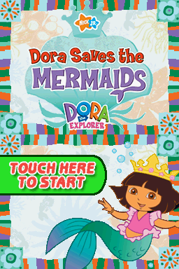 Dora the Explorer: Dora Saves the Mermaids (Nintendo DS) screenshot: Title Screen