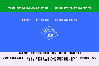 Up for Grabs (Atari 8-bit) screenshot: Title Screen