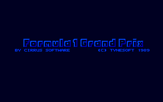 Formula 1 Grand Prix (Atari ST) screenshot: Loading screen - one disk version