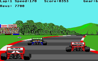 Formula 1 Grand Prix (Atari ST) screenshot: Racing