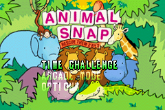 Animal Snap: Rescue Them 2 by 2 (Game Boy Advance) screenshot: Title screen / Main menu