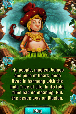 Jewel Legends: Tree of Life (Nintendo DS) screenshot: Adventure - The peace was an illusion