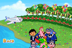 Dora the Explorer: Dora's World Adventure (Game Boy Advance) screenshot: Meeting back your friends (freeform mode)