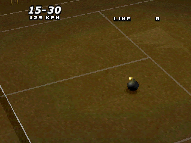 All Star Tennis '99 (PlayStation) screenshot: Bomberman would love this.