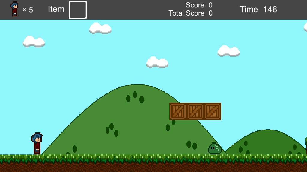 Yoko Scroll (Windows) screenshot: The game starts out easy