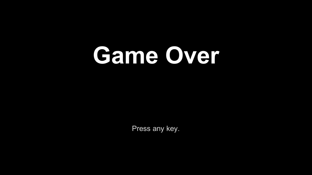 Yoko Scroll (Windows) screenshot: Game over