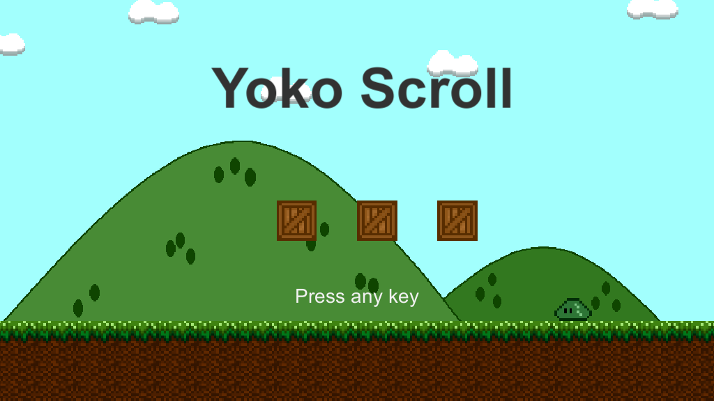 Yoko Scroll (Windows) screenshot: Title screen