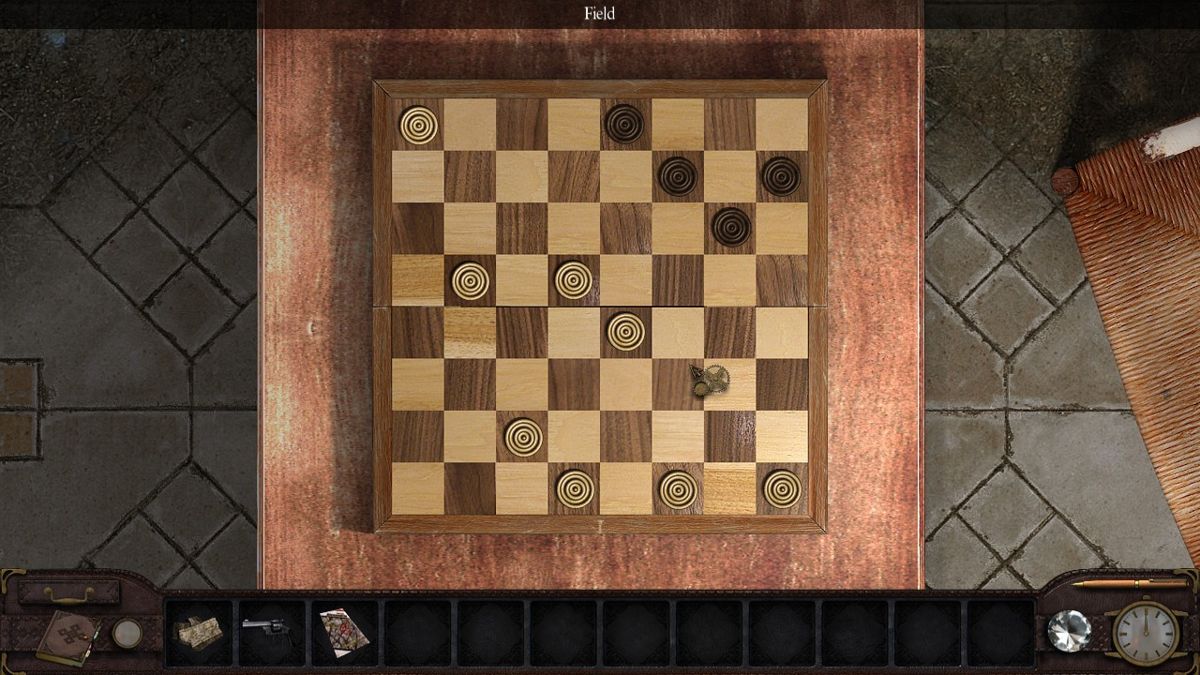 Chronicles of Mystery: Secret of the Lost Kingdom (Windows) screenshot: Playing the game of checkers