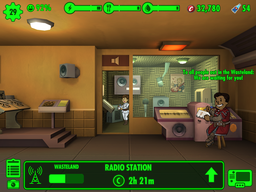 Screenshot of Fallout Shelter (iPad, 2015) MobyGames