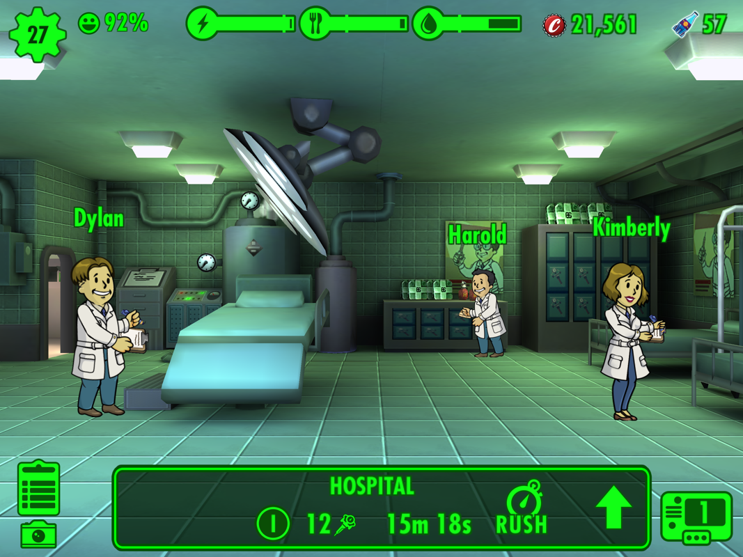 Screenshot of fallout shelter ipad 2015 mobygames