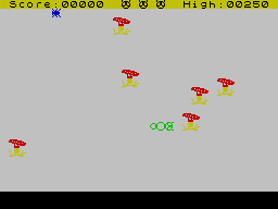 Crawler (ZX Spectrum) screenshot: The start of the game.