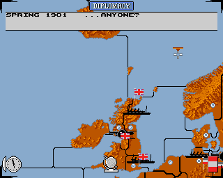 Computer Diplomacy (Amiga) screenshot: Game start