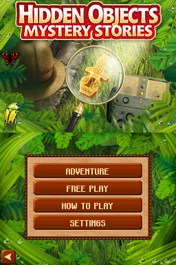 Mystery Stories: Island of Hope (Nintendo DS) screenshot: Hidden Objects: Mystery Stories title screen