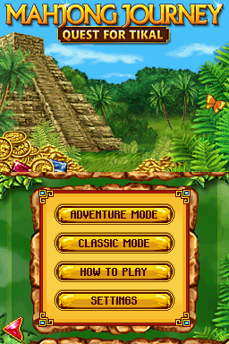 Mahjongg: Ancient Mayas (Nintendo DS) screenshot: Mahjong Journey: Quest for Tikal title screen