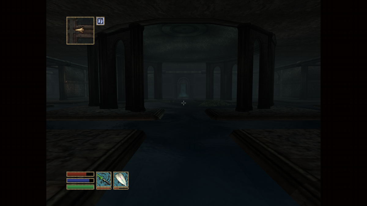 The Elder Scrolls III: Morrowind - Game of the Year Edition (Xbox One) screenshot: Tribunal - Exploring the palace sewers.
