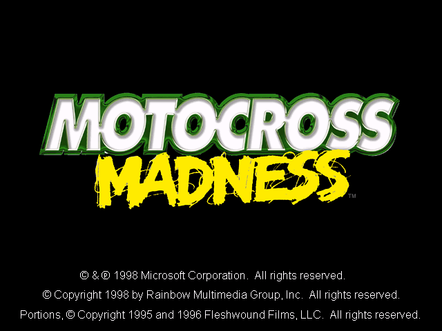 Motocross Madness (Windows) screenshot: Title Screen