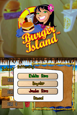 Burger Island (Nintendo DS) screenshot: Difficulty