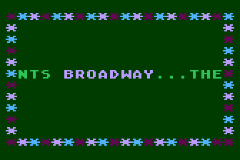 Broadway (Atari 8-bit) screenshot: Title Screen
