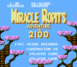 Miracle Ropit's Adventure in 2100 (NES) screenshot: Title Screen