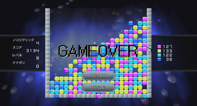3°C (Wii) screenshot: Game over