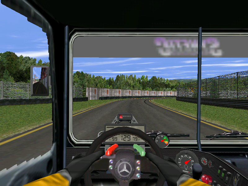 Mercedes-Benz Truck Racing (Windows) screenshot: Cockpit view