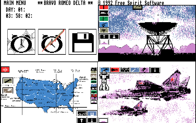 Bravo Romeo Delta (Amiga) screenshot: Main menu