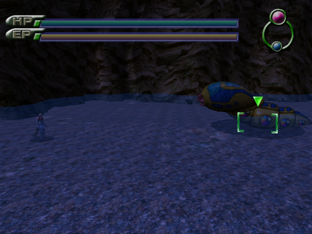 Seventh Cross: Evolution (Dreamcast) screenshot: First boss