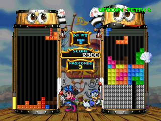 Magical Tetris Challenge (Nintendo 64) screenshot: Updown Tetris (regular gameplay)