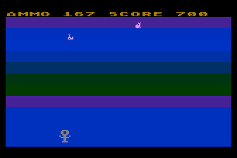 At the Codfish Ball (Atari 8-bit) screenshot: The Level is Almost Cleaned