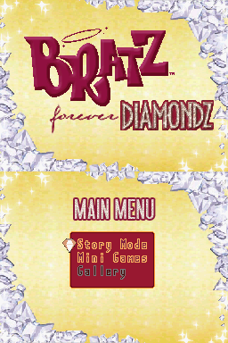 Bratz Forever Diamondz (Nintendo DS) screenshot: Main Menu