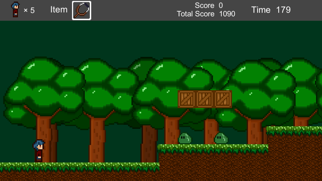Yoko Scroll (Windows) screenshot: Level two is a forest