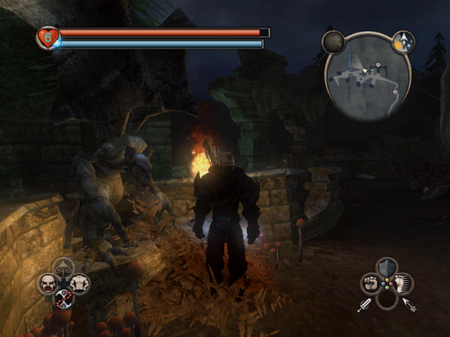 Fable: The Lost Chapters (Xbox) screenshot: Evil statue.