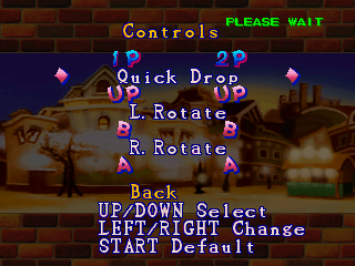 Magical Tetris Challenge (Nintendo 64) screenshot: Control settings