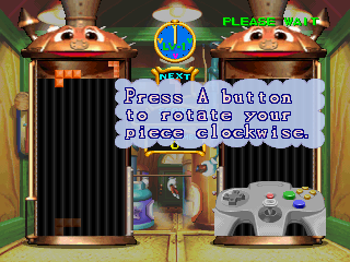 Magical Tetris Challenge (Nintendo 64) screenshot: Magical Tetris (practice mode)