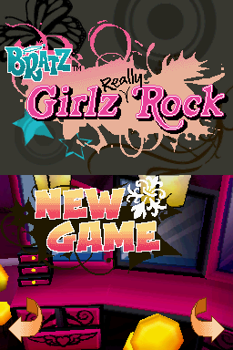 Bratz Girlz Really Rock (Nintendo DS) screenshot: Title Screen
