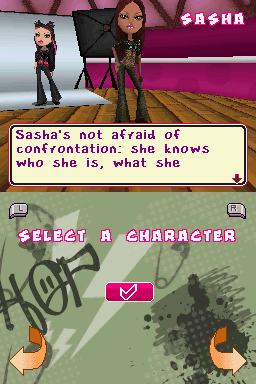 Bratz Girlz Really Rock (Nintendo DS) screenshot: Character Selection
