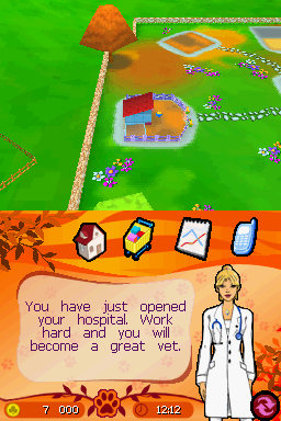 Imagine: Animal Doctor (Nintendo DS) screenshot: Work hard. Sure.