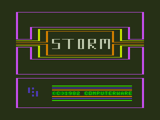 Storm (TRS-80 CoCo) screenshot: Title Screen