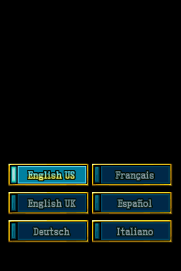 Sega Casino (Nintendo DS) screenshot: Language Selection