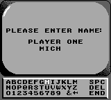 Jeopardy! Platinum Edition (Game Boy) screenshot: Enter your name.