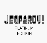 Jeopardy! Platinum Edition (Game Boy) screenshot: Title screen.