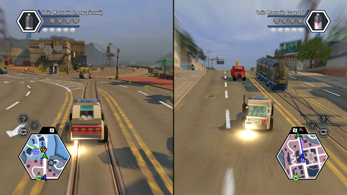 LEGO City: Undercover (Windows) screenshot: Cars with nitro are always a good choice