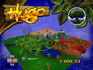 Hugo (PlayStation) screenshot: Stage Select