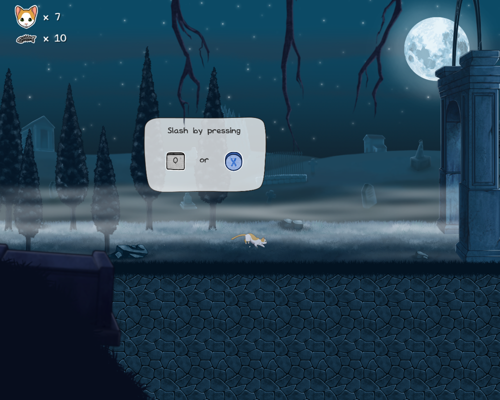 The Purring Quest (Windows) screenshot: Hints