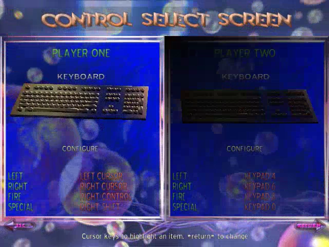 Super Bubble Pop (Windows) screenshot: Define controls